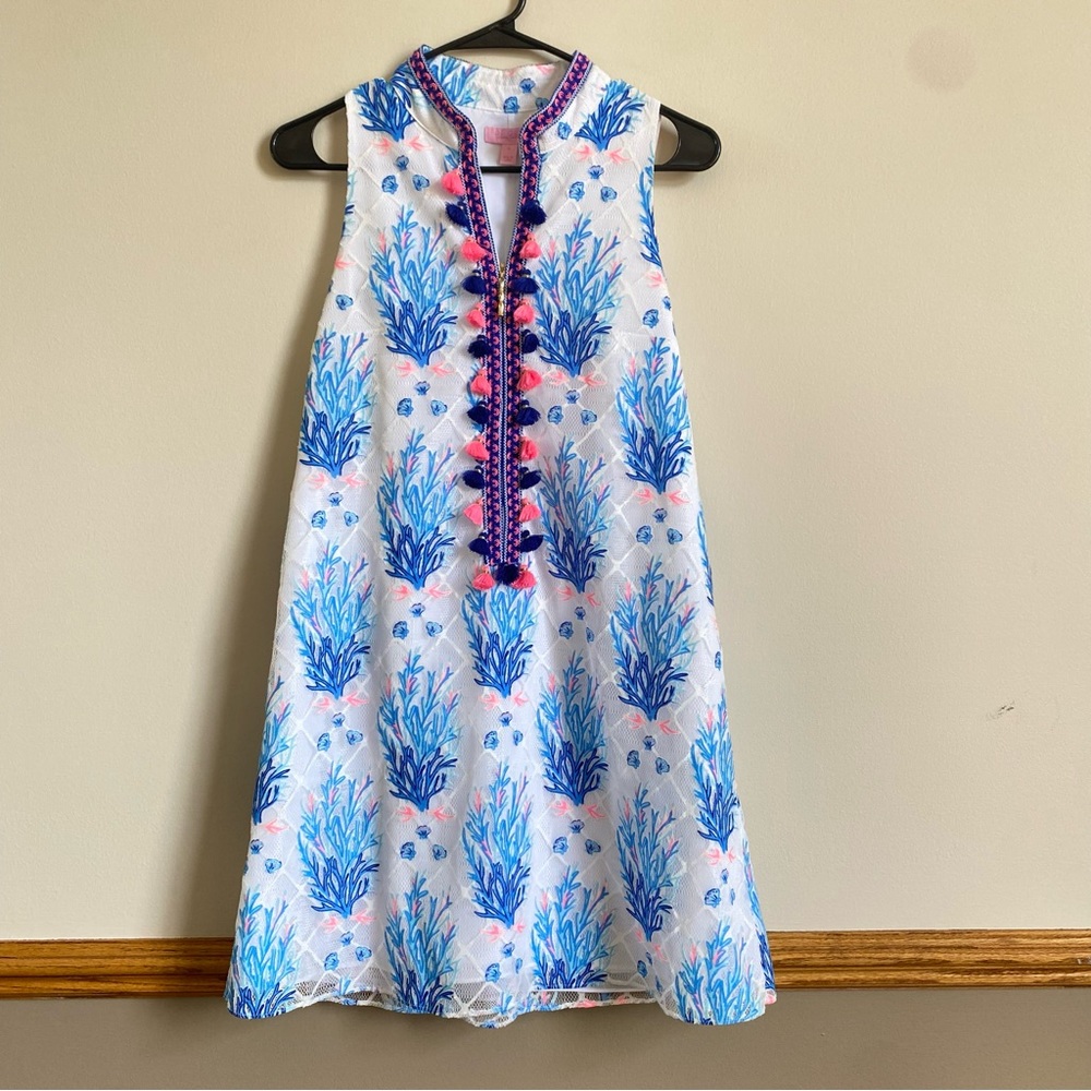 Lilly Pulitzer Blue and Pink Floral Dress NWT